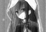  akemi_homura bad_id bad_pixiv_id blanket dress funeral_dress greyscale hairband kujou_danbo long_hair looking_at_viewer mahou_shoujo_madoka_magica mahou_shoujo_madoka_magica_movie monochrome solo spoilers tears 