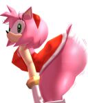 1lastshadow1 absurd_res accessory amy_rose anthro bent_over big_butt black_nose bracelet butt clothing dress eulipotyphlan female fur gloves green_eyes hair hair_accessory hairband handwear hedgehog hi_res jewelry looking_at_viewer mammal mouthless pink_body pink_fur pink_hair polygonal_body red_clothing red_dress sega short_hair side_view simple_background solo sonic_the_hedgehog_(series) tan_body tan_fur thick_thighs white_background white_clothing white_gloves white_handwear wide_hips