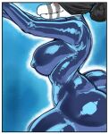 2026 anthro bambiraptor big_breasts big_butt big_tail black_hair blue_background blue_bodysuit blue_clothing blue_skinsuit bodysuit border breasts bubble_butt butt cavemanon_studios clothing curvy_figure digital_drawing_(artwork) digital_media_(artwork) dinosaur dromaeosaurid female glistening glistening_bodysuit glistening_clothing glistening_skinsuit hair hair_bun huge_breasts huge_butt huge_hips huge_thighs i_wani_hug_that_gator latex latex_bodysuit latex_clothing latex_skinsuit long_tail lunara_(iwhtg) nipple_outline prehistoric_species reptile sakamtosng saurischian scales scalie sharp_teeth simple_background skinsuit smile snaggle_teeth snout solo tail teeth theropod thick_thighs tight_clothing voluptuous voluptuous_anthro voluptuous_female white_body white_border white_scales wide_hipped_anthro wide_hipped_female wide_hips