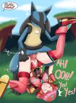 animal_genitalia animal_penis anthro anthro_penetrating anthro_penetrating_human bodily_fluids canid canine canine_genitalia canine_penis cum duo female female_human female_penetrated generation_4_pokemon genital_fluids genitals hi_res human human_on_anthro human_penetrated interspecies knot lucario male male/female male_penetrating male_penetrating_female mammal nintendo orgasm_face penetration penis pokemon pokemon_(species) pokephilia redradrebel sex vulva