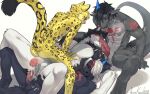 16:10 5_fingers abs after_anal after_oral after_sex akiya_kamikawa animal_genitalia anthro anthro_on_anthro anus artist_name balls biped black_hair black_sclera blue_horn blush bodily_fluids butt canid canine canis claws cum cum_drip cum_in_ass cum_in_mouth cum_inside cum_on_balls cum_on_butt cum_on_chest cum_on_penis digital_media_(artwork) dragon dripping erection eyes_closed felid fellatio fingers fluffy fluffy_tail foursome fox fur genital_fluids genital_slit genitals grey_body grey_scales group group_sex hair hand_on_another's_butt hand_on_another's_chest hand_on_butt hand_on_chest horn humanoid_genitalia humanoid_penis kemono leaking_anus leaking_cum leopard licking looking_at_another looking_at_partner lying male male/male male_anthro mammal markings mythological_creature mythological_scalie mythology nude nude_anthro nude_male on_back open_mouth oral pantherine pecs penile penis penis_lick purple_eyes red_eyes red_markings red_penis scales scalie sex simple_background sitting sitting_on_penis slit_penis smile spots spotted_body spotted_fur spread_butt spreading sweat sweatdrop tail tapering_penis text tongue white_background white_balls white_body white_fur white_hair white_penis widescreen wolf yellow_body yellow_eyes yellow_fur