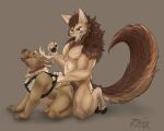 all_fours anal anal_penetration animal_genitalia anthro antlers bent_legs blush bodily_fluids brown_body butt canid canine canis claws collar deer duo erection feet from_behind_position fur genaron015 genital_fluids genitals hair harness harness_grab harness_only hi_res hooves horn kneeling leash leash_pull looking_pleasured male male/male male_penetrated male_penetrating male_penetrating_male mammal mexican_wolf muscular nipples nude open_mouth penetration penis precum rhox sex shaded shaded_line_art simple_background size_difference tail teeth tongue tongue_out wolf