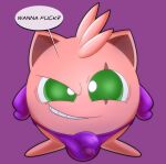 absurd_res bulge clothing creampuff_(tepigfan101) detailed_bulge dialogue eye_scar facial_scar first_person_view generation_1_pokemon genital_outline genitals gloves grin handwear hi_res jigglypuff male mohawk nintendo panties penis penis_outline pokemon pokemon_(species) profanity scar simple_background smile solo supervillain supervillain_costume talking_to_viewer tepigfan101 underwear waddling_head