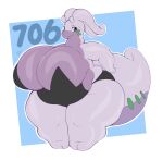 2026 absurd_res antennae_(anatomy) anthro anthrofied barefoot belly big_breasts big_tail blue_background blush blush_lines breasts cleavage clothed clothing digital_media_(artwork) dragon feet female full-length_portrait generation_6_pokemon glistening glistening_body goodra goodra_day green_eyes hi_res huge_breasts hyper hyper_breasts inazuma_kat leotard looking_at_viewer love_handles mythological_creature mythological_scalie mythology nintendo obese obese_anthro obese_female overweight overweight_anthro overweight_female pokemon pokemon_(species) pokemorph portrait purple_body scalie simple_background smile solo standing tail thick_tail thick_thighs three-quarter_view top_heavy wide_hips