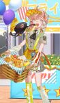  1girl apron ascot basket blue_eyes braid breasts chips_(food) collared_shirt commentary_request crown_braid detached_sleeves fate/grand_order fate_(series) feeding food french_fries game_asset grey_shirt grey_skirt hat ketchup_bottle kibadori_rue kneehighs long_hair looking_at_viewer low_twin_braids mustard_bottle official_art open_mouth orange_hair partial_commentary potato_chips potato_wedges shirt short_sleeves side_braid skirt small_breasts smile socks solo thighs third-party_source twin_braids van_gogh_(academy_outfit)_(fate) van_gogh_(fate) van_gogh_(miner)_(fate) visor_cap yellow_apron yellow_hat 