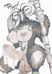 12_eyes 2_horns 5_fingers anthro areola balls big_areola big_balls big_breasts big_bulge big_horn big_nipples big_penis biped bone bottomwear bovid bovid_horn breasts brown_body brown_fur bulge caprine caprine_horn clothed clothed_anthro clothed_gynomorph clothed_intersex clothing countershading crossgender crouching curved_horn curvy_figure dark_body dark_fur deity detailed_bulge dialogue digital_drawing_(artwork) digital_media_(artwork) elden_ring elden_ring_nightreign english_text erect_nipples erection erection_under_clothing eyes_closed fingers foreskin fromsoftware front_view full-length_portrait fur genital_outline genitals gesture glans glistening glistening_areola glistening_balls glistening_body glistening_breasts glistening_genitalia glistening_nipples gloves goat goat_horn gynomorph gynomorph_anthro hand_gesture handwear headgear headwear hi_res holding_object holding_staff holding_weapon hooves horizontal_pupils horn huge_balls huge_breasts huge_bulge huge_penis humanoid_genitalia humanoid_penis ineffective_clothing ineffective_loincloth intersex intersex_anthro inverted_nipples jewelry kiwuns libra_creature_of_night light_body light_fur loincloth loincloth_only looking_at_viewer machine mammal markings melee_weapon monochrome monster mostly_nude mostly_nude_gynomorph mtg_crossgender mti_crossgender multi_eye multi_horn multicolored_body multicolored_fur muscular navel neck_tuft necklace nipples ok_sign partially_clothed pelvic_curtain penis penis_outline piercing pink_areola pink_genitals pink_nipples portrait pose presenting puffy_nipples pupils question question_mark ring saggy_balls simple_background skull small_waist solo spread_legs spreading staff tail talking_to_viewer tan_body tenting text thick_thighs topless topless_anthro translucent translucent_clothing tuft two_tone_body underwear vein veiny_penis weapon white_background white_balls white_body white_breasts white_clothing white_fur white_genitals white_penis wide_hips