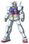  clenched_hands commentary_request earth_federation gundam mecha mecha_focus mobile_suit mobile_suit_gundam no_humans obed robot rx-78-2_gundam science_fiction v-fin white_background yellow_eyes 