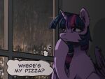 avrameow chest_tuft equid equine female feral friendship_is_magic hasbro hi_res horn inner_ear_fluff mammal my_little_pony mythological_creature mythological_equine mythology rain_on_window raining solo thinking thought_bubble tuft twilight_sparkle_(mlp) winged_unicorn wings