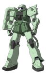  cable commentary_request gundam gundam_0083 mecha mecha_focus mobile_suit mobile_suit_gundam no_humans obed one-eyed_mecha robot science_fiction shield shoulder_spikes spikes white_background zaku_ii zaku_ii_f2 zeon 