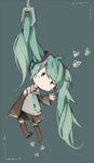  aqua_eyes aqua_hair claws fuuko_(2679566944) hatsune_miku heart long_hair necktie solo twintails vocaloid waving 