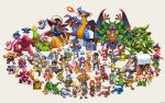  6+boys 6+girls alena_(dq4) animal_ear_hairband animal_ears armor axe baramos barbara_(dq6) beard bianca_(dq5) black_gloves black_hair blonde_hair blue_bow blue_bowtie blue_gloves blue_hair borongo bow bowtie breasts brey brown_gloves brown_hair cape chamoro character_request chimaera_(dragon_quest) cleavage clift commentary copyright_name covered_wagon crossed_arms death_pisaro dracky dragon dragon_lord dragon_quest dragon_quest_i dragon_quest_ii dragon_quest_iii dragon_quest_iv dragon_quest_v dragon_quest_vi dress drohl_drone earrings facial_hair fake_animal_ears fangs fingerless_gloves flora_(dq5) gadabout_(dq3) ghost_(dragon_quest) glasses gloves goggles goggles_on_headwear golem_(dragon_quest) great_sabrecat green_dragon_(dragon_quest) green_hair grey_cape grey_eyes grey_gloves grey_hair hairband hargon hassan_(dq6) hat hero_(dq1) hero_(dq3) hero_(dq4) hero_(dq5) hero_(dq6) heroine_(dq4) highres holding holding_axe holding_polearm holding_staff holding_sword holding_weapon horse jewelry knight_errant_(dragon_quest) lunatick manya_(dq4) metal_slime minea_(dq4) mireyu multiple_boys multiple_girls muscular muscular_male mustache nipples open_mouth orange_eyes orange_hair papas pink_hair pixel_art pixelflag polearm prestidigitator_(dragon_quest) priest_(dq3) prince_of_lorasia prince_of_samantoria princess_laura princess_of_moonbrook purple_eyes purple_hair rabbit_ears roto_(dq3) ryan_(dq4) scorpion_(dragon_quest) she-slime shield sidoh simple_background skeleton_(dragon_quest) slime_(creature) slime_(dragon_quest) smile staff sword terry_(dq6) tiara tongue tongue_out torneko twintails wagon warrior_(dq3) weapon whip white_dress white_hair witch_hat zoma 