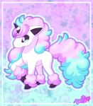  commentary english_commentary galarian_ponyta horns mane myb-1228 no_humans pokemon pokemon_(creature) pokemon_focus pony_(animal) single_horn smile solo tail unicorn 