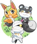  animal_crossing bandage blush canine cat dog feline female glowing glowing_eyes looking_at_viewer mammal nintendo orange_eyes rodent squirrel tangy unknown_artist video_games 