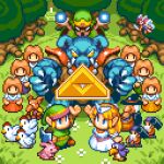  6+girls agahnim bird blue_eyes character_request chicken commentary cucco dress fairy ganon hat link multiple_boys multiple_girls pikku_(zelda) pixel_art pixelflag princess_zelda shield syrup_(zelda) the_legend_of_zelda the_legend_of_zelda:_a_link_to_the_past tree triforce white_dress white_hair witch_hat 