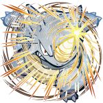  04sora40 claws commentary_request drill_horn fangs horn_drill_(pokemon) horns pokemon pokemon_(creature) pokemon_move red_eyes rhydon single_horn solo white_background 
