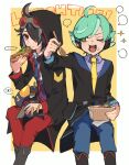  ... 2boys ahoge belt belt_pouch bird bird_on_lap black_belt black_bird black_boots black_coat black_hair blank_speech_bubble blue_necktie blue_pants book boots bowl coat collared_shirt commentary_request crow cup disposable_coffee_cup disposable_cup eating feet_out_of_frame food goggles goggles_on_head green_eyes green_hair hachi_(puyopuyo) hair_over_one_eye highres holding holding_bowl holding_food holding_spoon hood hood_up hooded_coat hot_dog invisible_chair kyuu-chan_(puyopuyo) looking_at_another male_focus multiple_boys napkin necktie one_eye_closed one_eye_covered open_book open_mouth pants pants_tucked_in pouch purple_shirt purple_sweater_vest puyopuyo puyopuyo_quest red_eyes red_pants shirt short_hair sideways_glance sitting sleeping_animal smile sparkle speech_bubble spoken_battery spoken_ellipsis spoon sweater_vest urolo white_shirt wooden_spoon yellow_necktie zero_(puyopuyo) 