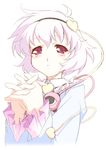  hairband hands_clasped heart komeiji_satori own_hands_together pink_hair red_eyes short_hair solo touhou yamano_sachi 
