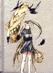  blonde_hair blue_eyes elbow_gloves gloves guilty_gear hairband kenja_tori long_hair millia_rage photo sketch solo very_long_hair wings 