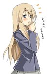  blazer jacket k-on! kotobuki_tsumugi long_hair piromizu school_uniform solo 