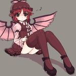  animal_ears dress frilled_dress frills full_body grey_background hat kt2 legs looking_at_viewer lowres musical_note mystia_lorelei oekaki pink_hair shoes short_dress short_hair simple_background sitting solo thighhighs touhou wings zettai_ryouiki 