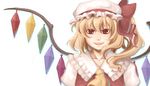  bad_id bad_pixiv_id blonde_hair flandre_scarlet hat kuruma_(rk) one_side_up ponytail red_eyes short_hair solo touhou wings 