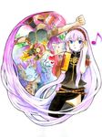  animal_hat bad_id bad_pixiv_id blush cat_hat double_lariat_(vocaloid) gift hat headphones heart long_hair megurine_luka megurine_luka_(toeto) musical_note pink_hair tears thighhighs toeto_(vocaloid) very_long_hair vocaloid 