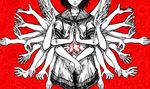  aouji buddhism cover cover_page doujin_cover multiple_arms murasa_minamitsu red_background sailor solo touhou 