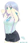  bad_id bad_pixiv_id blue_eyes blue_hair casual hiradaira_chisaki long_hair mine_box nagi_no_asukara shorts solo standing suspenders 