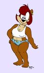  anthro barefoot bear big_breasts breasts brown_hair cleavage clothed clothing cutoffs cynthia_barlow denim_shorts ear_piercing female hair invalid_tag mammal piercing shirt shorts solo tank_top thick_thighs tight_clothing trbb wide_hips world_of_fizz 