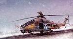  bad_id bad_pixiv_id building cannon helicopter mi-24 military_base no_humans original rocket snow snowing yu-kun 