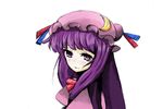  ganso hat long_hair moon patchouli_knowledge purple_hair solo tears 