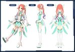  blue_hair concept_art gloves hairband headgear idol long_hair multicolored_hair orange_hair phantasy_star phantasy_star_online_2 quna_(pso2) simple_background twintails 