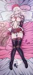  alisa_ilinichina_amiella arms_behind_back ball_gag bdsm bed bed_sheet beret blonde_hair blue_eyes blush bondage boots bound breasts chain crotch_rope cuffs dakimakura frilled_pillow frills full_body gag gagged god_eater god_eater_burst hat highres knees_together_feet_apart large_breasts long_hair looking_at_viewer lying navel nipples on_back open_clothes open_shirt panties pillow plaid plaid_skirt reptileye rope shibari shirt skirt solo thigh_boots thighhighs underwear white_hair 