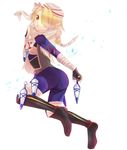  bandages blonde_hair braid hair_over_one_eye juri_(akr) kunai long_hair red_eyes sheik solo the_legend_of_zelda weapon zelda_musou 