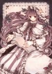  bad_id bad_pixiv_id book bow capelet crescent crescent_hair_ornament hair_bow hair_ornament hat highres long_hair mob_cap patchouli_knowledge purple_eyes purple_hair sash solo touhou very_long_hair wiriam07 