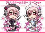  alternate_color asahi_yanagi bad_id bad_pixiv_id bespectacled blush breasts chibi glasses hat headphones large_breasts long_hair looking_at_viewer nitroplus nurse nurse_cap open_mouth pink_hair red_eyes sample smile solo super_sonico syringe thighhighs watermark 