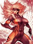  abs bodysuit breasts cameltoe claws covered_nipples fang fumio_(rsqkr) genderswap genderswap_(mtf) large_breasts marvel sabertooth_(x-men) short_hair smile solo x-men 