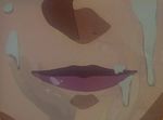  90s animated animated_gif cum facial licking licking_lips lipstick makeup midorizawa_saki parade_parade tongue_out 