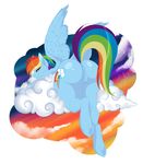  2014 anthro anthrofied anus blue_fur butt cloud cutie_mark equine female friendship_is_magic fur hair hooves jooughust looking_at_viewer mammal multi-colored_hair my_little_pony nude pegasus presenting presenting_hindquarters pussy rainbow_dash_(mlp) rainbow_hair smile solo wings 