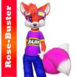  2014 anthro canine clothing cub cute eyewear fox fur glasses hair happy jamesfoxbr looking_at_viewer male mammal multiple_tails open_mouth plain_background red_fur smile solo teeth tongue young 