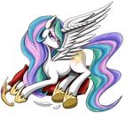 2014 alpha_channel equine female feral friendship_is_magic horn horse mammal my_little_pony nalesia pony princess_celestia_(mlp) solo winged_unicorn wings 