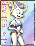  bikini bra cat clothing cub feline female katz magic magic_user magical male mammal solo swimsuit thong underwear white_demon_(artist) wizardcat young 