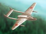  airplane fighter_jet flying japan japanese_flag jet military military_vehicle missile no_humans oekaki original realistic sketch vampire_(airplane) what_if zephyr164 