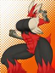  2013 abs big_breasts blaziken blue_eyes breasts female mega_blaziken mega_evolution nintendo pok&eacute;mon solo video_games 濁猫 