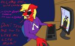  angry anthro anthrofied camper!!! computer cutie_mark equine game gamer horse lovingwolf mammal mouse my_little_pony original_character request rodent yelling 