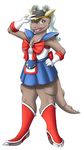  2014 anthro breasts clothed clothing female itsuko103 kangaskhan looking_at_viewer nintendo open_mouth plain_background pok&eacute;mon pok&eacute;morph sailor_moon solo standing tongue video_games white_background 