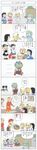  aki_minoriko aki_shizuha backpack bag basket blonde_hair bow comic cucumber food fujiko_f_fujio_(style) furoshiki hair_bow hair_ornament hat highres hinanawi_tenshi kappa karimei kawashiro_nitori kirisame_marisa leaf_hair_ornament long_image luna_child multiple_girls pickle star_sapphire sunny_milk sword tall_image touhou translated vegetable weapon whistle wings 