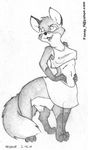  2001 breasts canine cute female fox foxtaur mammal rebane skirt taur 
