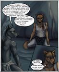  blood canine clothing comic female male mammal myenia rukis wolf 