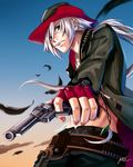  1boy 1man bare_chest cowboy_hat dnf dungeon_and_fighter gunner hat ponytail ranger white_hair 